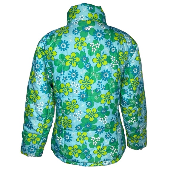 Nordica Blue Floral Ski Snow Jacket size 8 - Picture 2 of 10